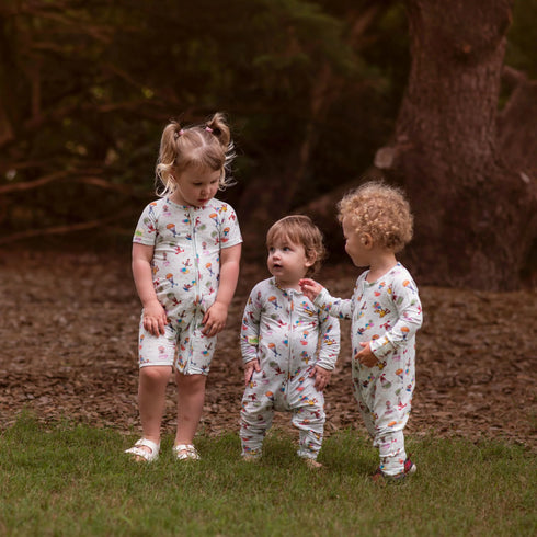 Monarch Store Bamboo Romper (Bootysuit) V3.0 LONG SLEEVED : Sesame Street Nostalgia